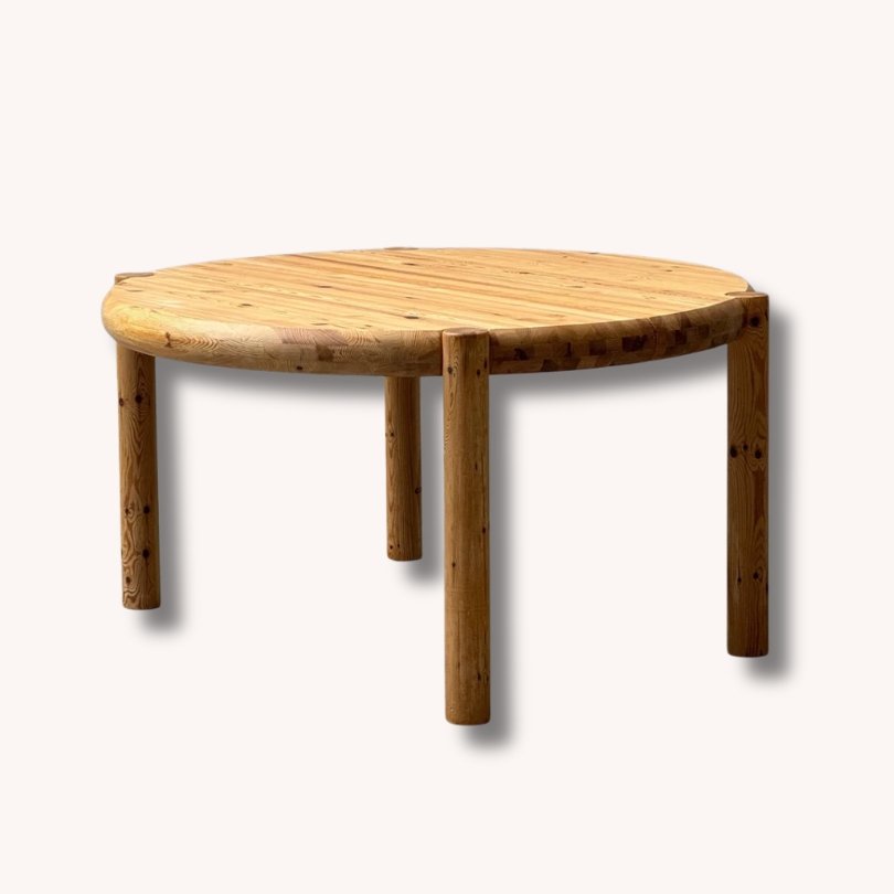 Runder Tisch aus massiver Kiefer von Rainer Daumiller, Dänemark 1970er Jahre-vintage-secondhand-gebraucht-schweiz (Instagram Post) Runder Tisch aus massiver Kiefer von Rainer Daumiller, Dänemark 1970er Jahre
