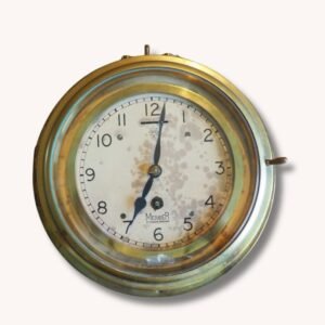 Schiffsuhr, antik, Messing