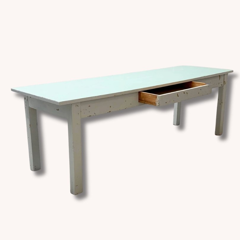 Schweizer Werktisch mit Schublade, 1950er Jahre