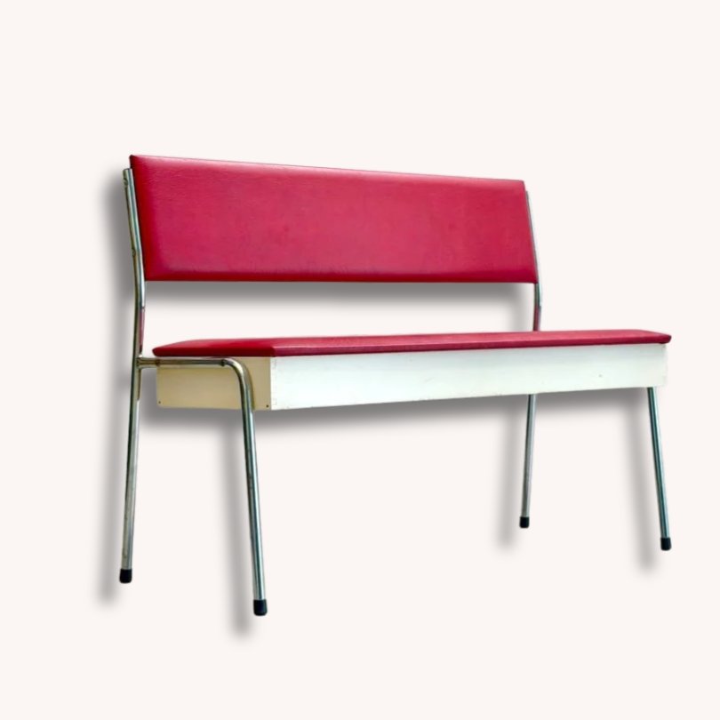 Sitzbank im Retro Stil mit Staurraum, 1970er Jahre