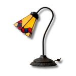 Vintage Tischleuchte im Tiffany-Stil mehrfarbig, 1970er Jahre