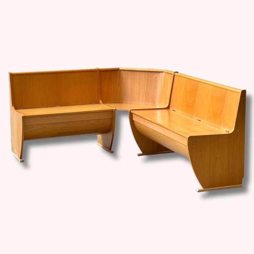 Mid-Century Eckbank mit Stauraum von EKA Wohnmöbel, 1970er Jahre