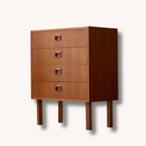 Mid-Century Kommode auf Beinen mit Teakfurnier, 1960er Jahre