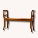 Sitzbank im Biedermeier Stil aus Kirschbaum, 1930er Jahre