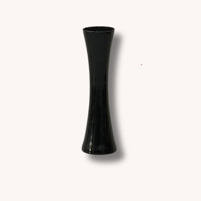 Schwarze Mid-Century Design Glasvase