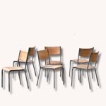 Stapelbare Embru Stahlrohrstühle im Industrie-Design, 1960er Jahre