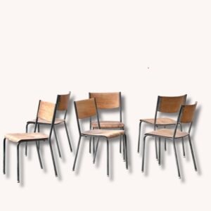 Stapelbare Embru Stahlrohrstühle im Industrie-Design, 1960er Jahre
