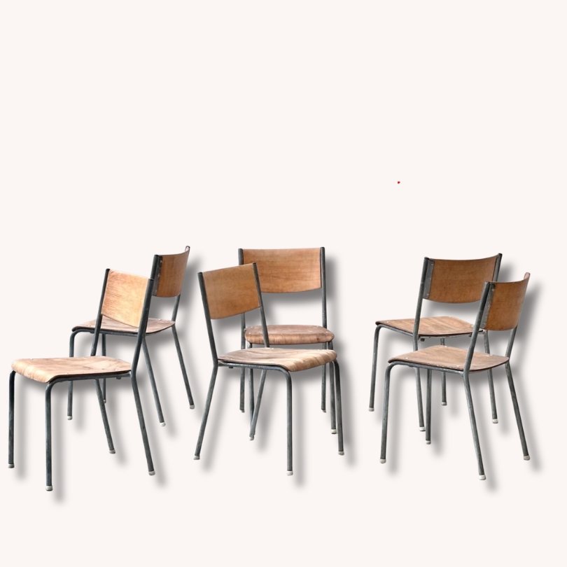 Stapelbare Embru Stahlrohrstühle im Industrie-Design, 1960er Jahre-vintage-secondhand-gebraucht-schweiz (Instagram Post) Stapelbare Embru Stahlrohrstühle im Industrie-Design, 1960er Jahre